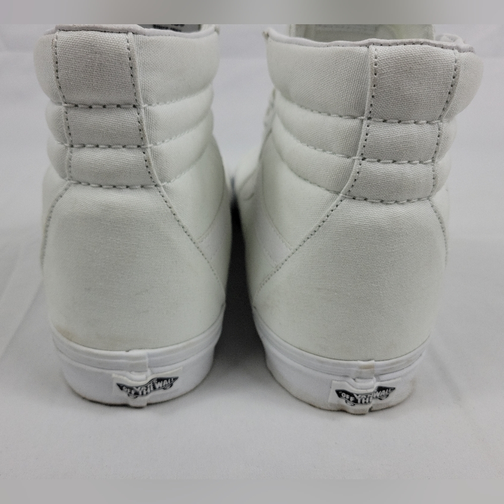 Vans Off The Wall High Top Shoes Mens Size 13 All White Lace Up Sneakers 721356 - Picture 4 of 12